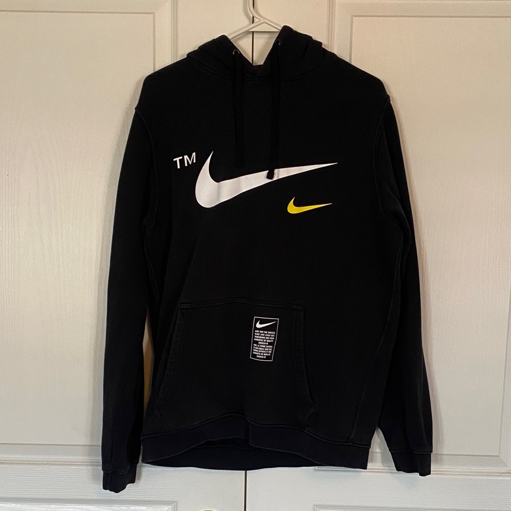 Nike Black Sweater with White and Yellow Logos